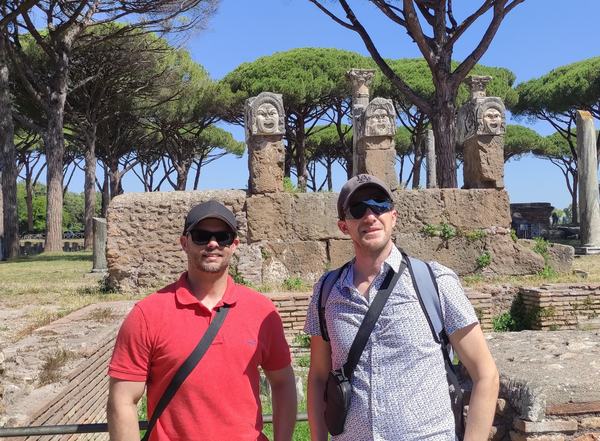Ostia Antica archaeological site with Italian GELATO