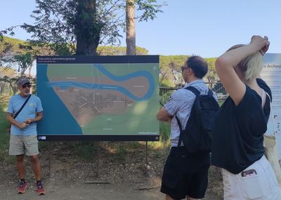Ostia Antica archaeological site with Italian GELATO