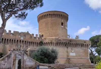 Ostia Antica archaeological site with Italian GELATO