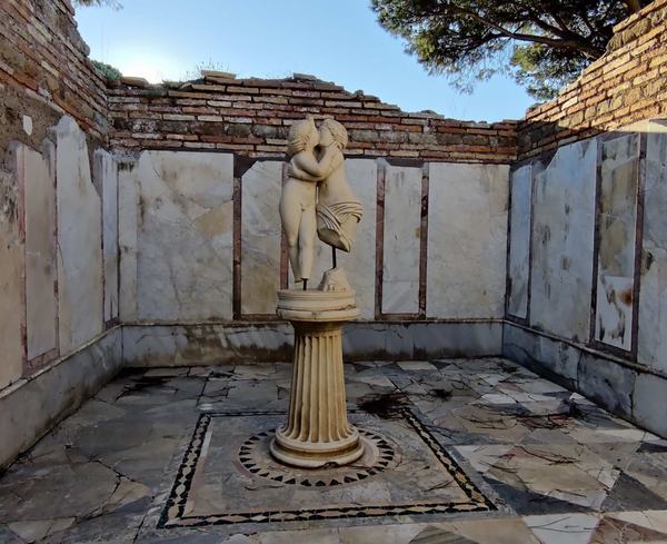 Ostia Antica archaeological site with Italian GELATO