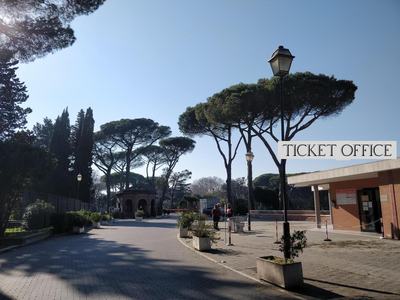 Ostia Antica archaeological site with Italian GELATO
