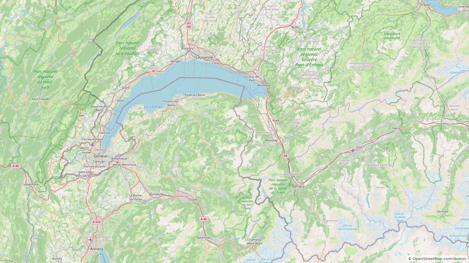 Karte der Route dieser Tour, mit 7 markierten Stopps