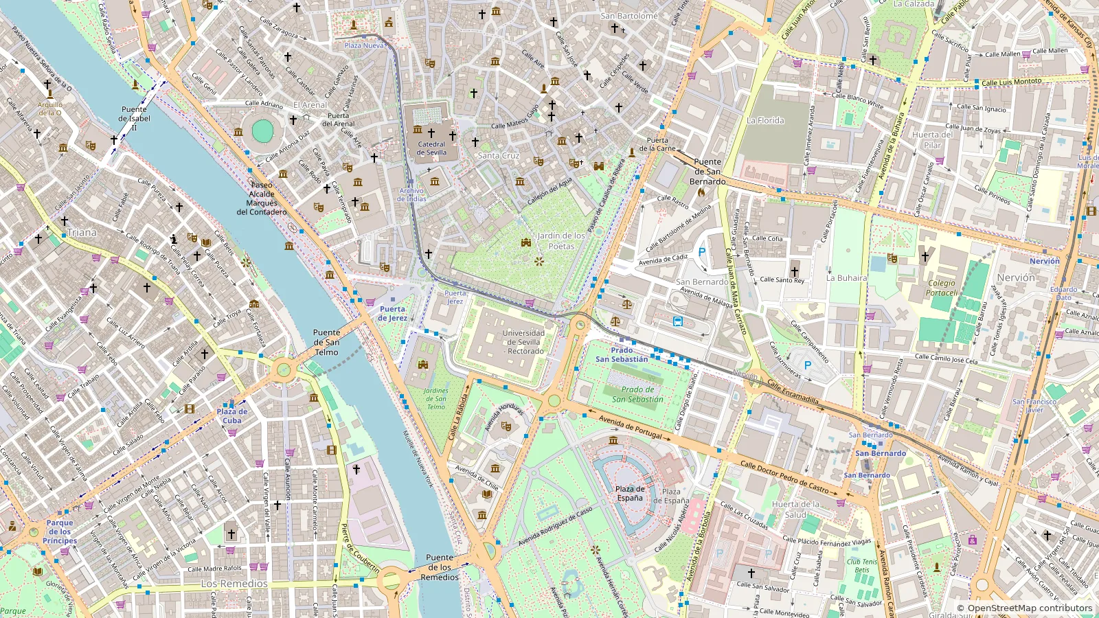 Map of this tour's route, with 8 marked stops