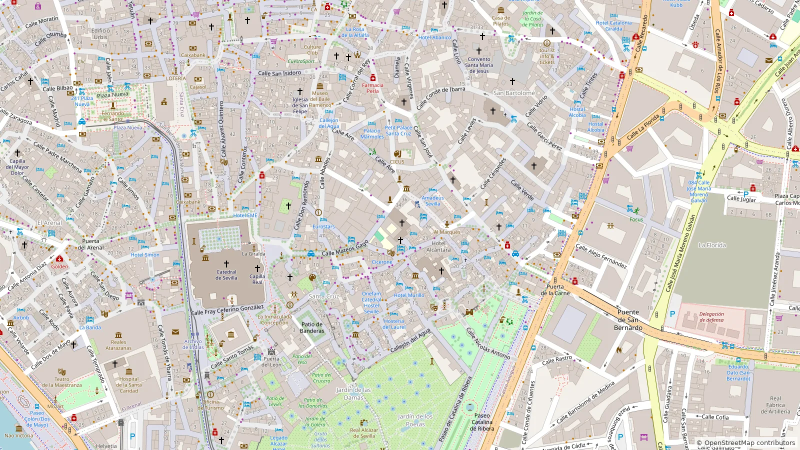 Map of this tour's route, with 7 marked stops